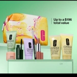 NWT Clinique Samples W/ Travel Bag. Bag Sealed W/ Tag SEALED